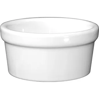 Winco RFM-4W 4 Oz. White Fluted Melamine Ramekin | Case Of 12