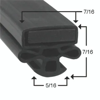 27 in x 66 in 4 Sided Black PVC Gasket Replaces Schaefer 56-092