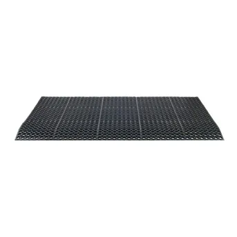 Winco 3' x 5' Black Rubber Floor Mat