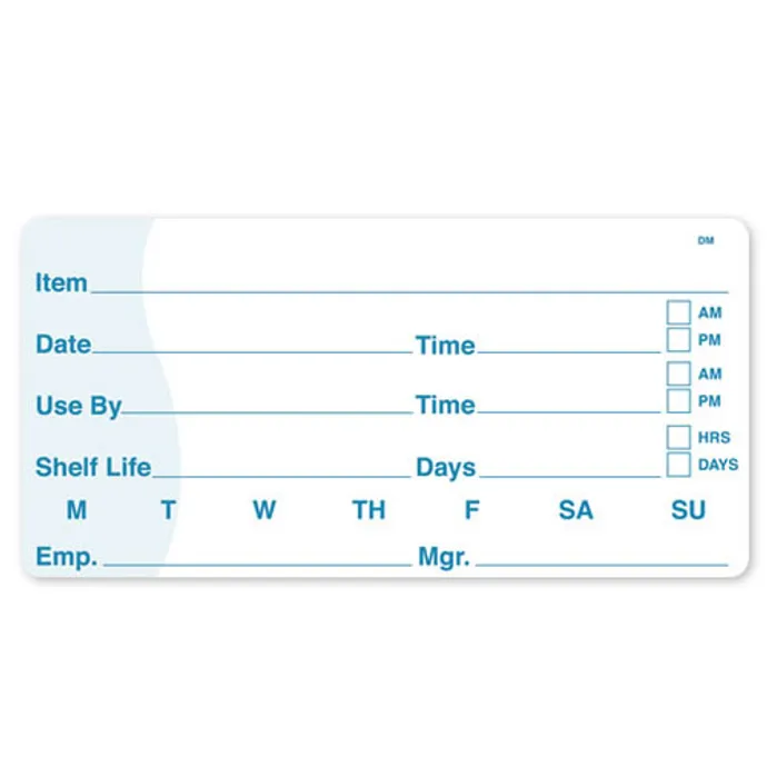 DayMark - 110084 - DissolveMark 2 in x 4 in Use By / Shelf Life Label ...
