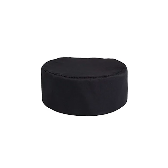 KNG - 1168BLCK - Black Pill Box Chef Hat