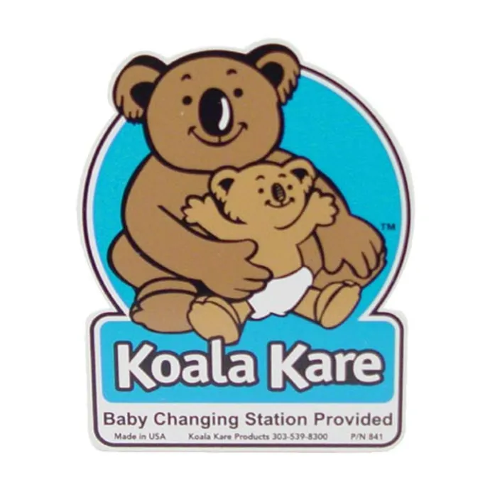 Koala Kare - 841 - Changing Station 4 in x 4 1/2 in Restroom Door Plaque