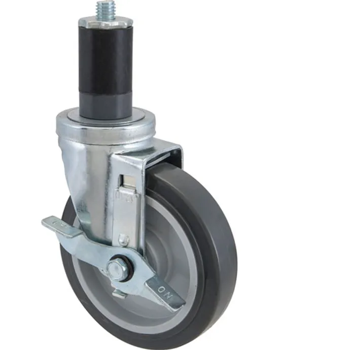 Mavrik - 1201125 - 5 in Gray Medium-Duty Stem Caster W/ Brake