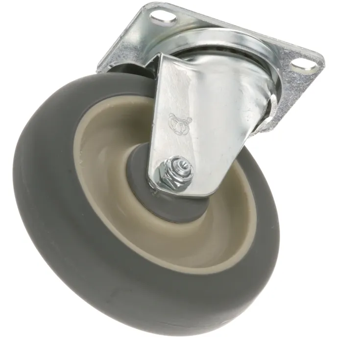 2 3/8 in x 3 5/8 in Swivel Plate Caster w/ Brake and 5 in Wheel | TundraFMP