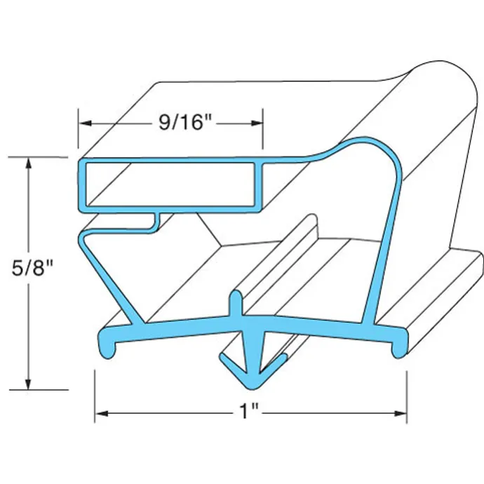 23 1/8 in x 15 1/8 in 4-Sided Door Gasket Replaces Beverage Air 703 ...