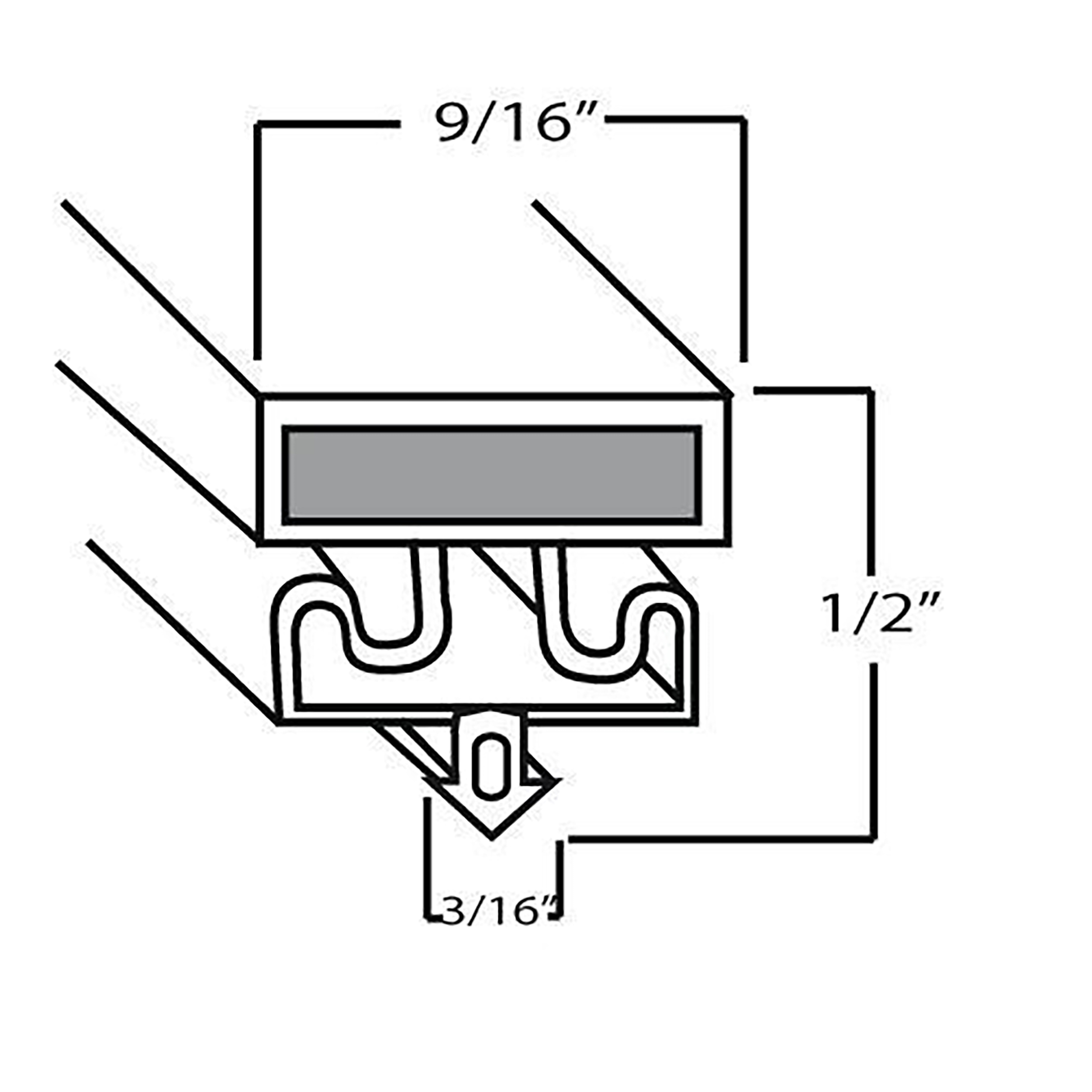 Mavrik - VIC50876409 - 25 1/2" x 51" Door Gasket