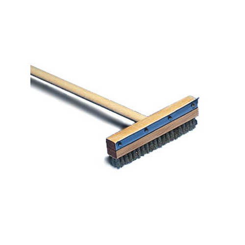 Winco Pizza Oven Wire Brush With Brass Bristles And Metal Scraper