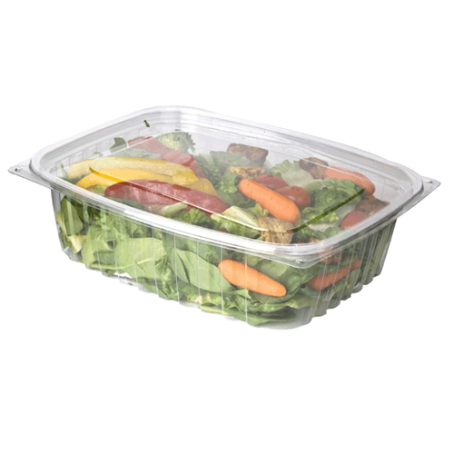 Eco-Products PLA Clear Rectangular Deli Lid Container - 12 oz - EP