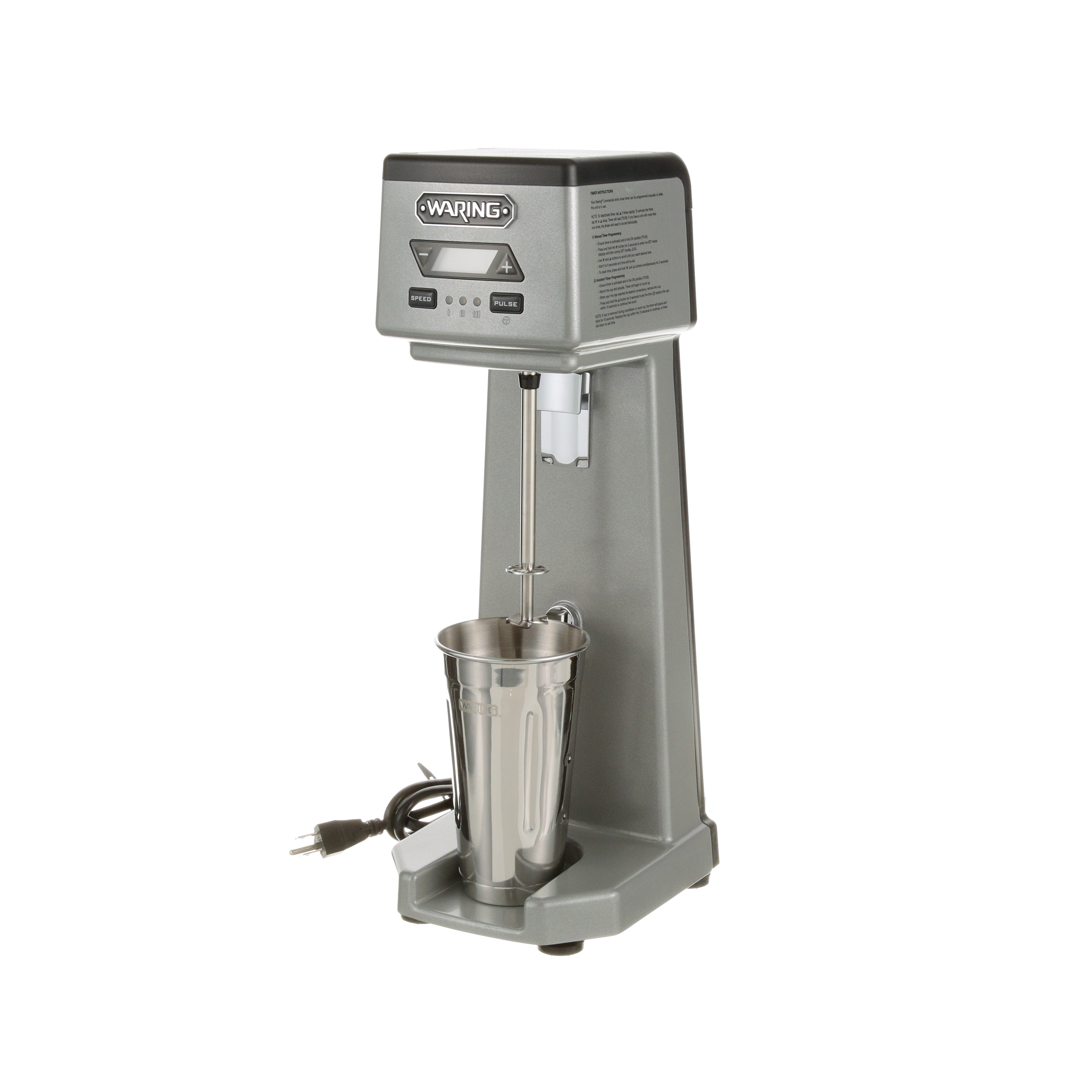 Waring WDM120TX Heavy-Duty Single-Spindle Drink Mixer with Timer