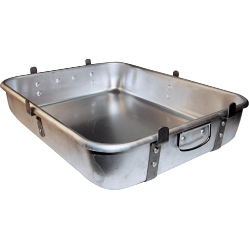 Winco Roast Pan with Straps, Aluminum, 18 x 24 - Silver