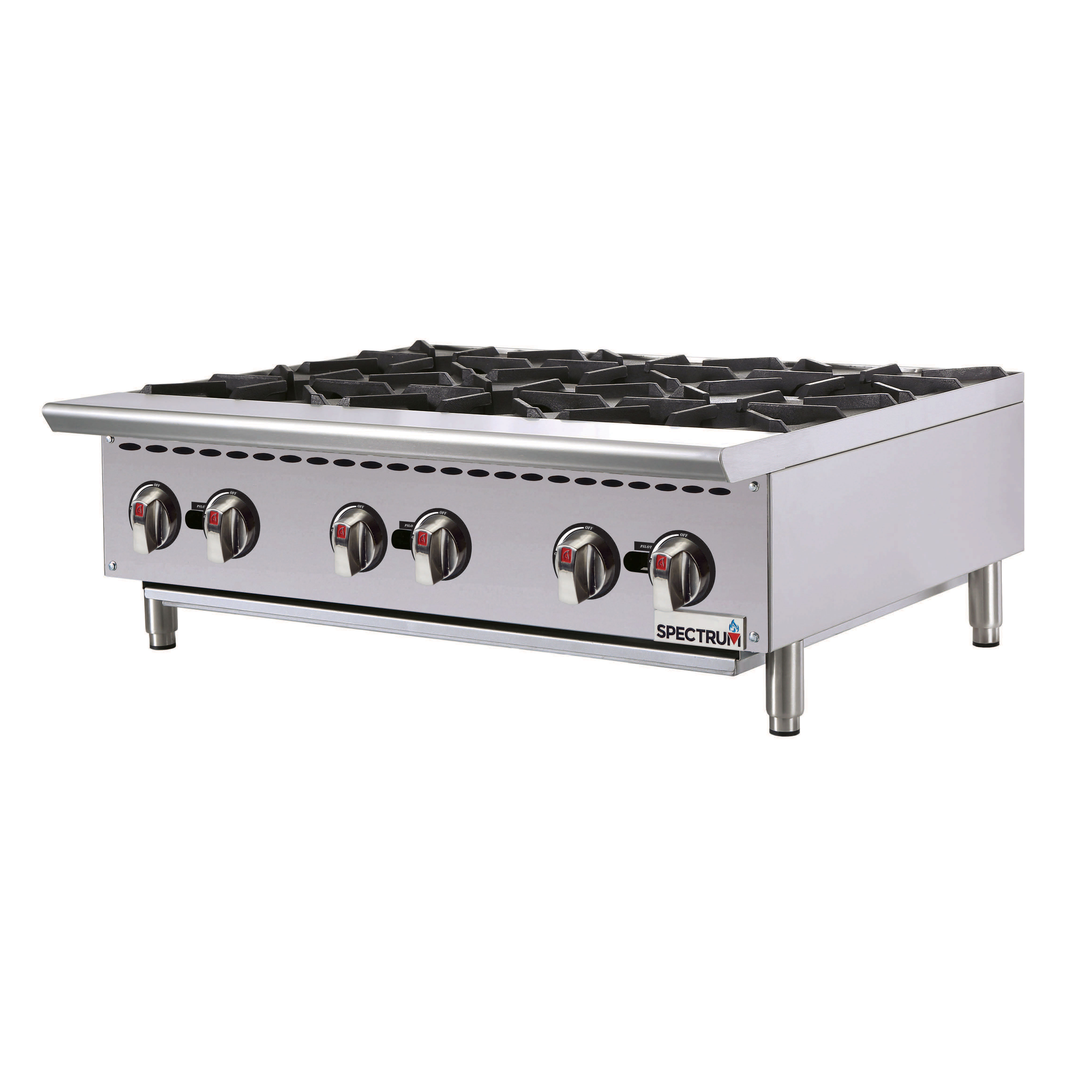 Winco Spectrum Winco - NGHP-6 - 6 Burner Spectrum Gas Hot Plate | TundraFMP